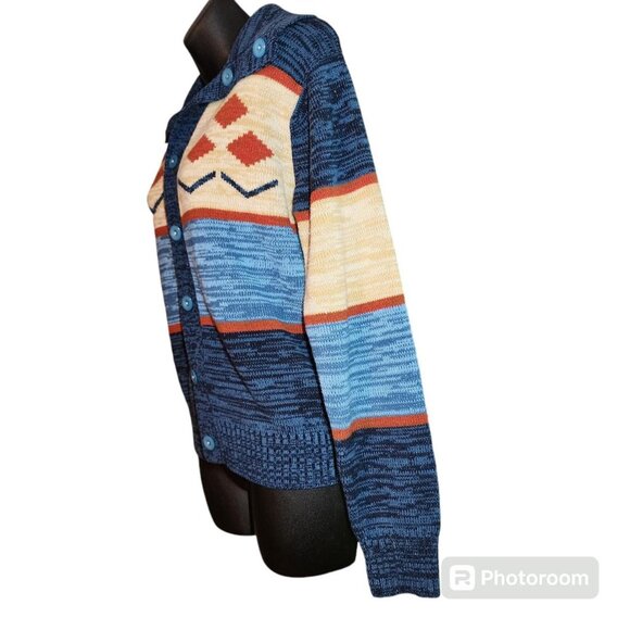 Vintage button down Acrylic Cardigan size boy's large or women's small/medium - Picture 4 of 6